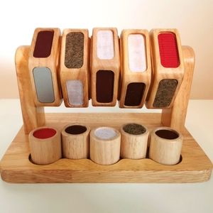 Montessori Tactile Turn-n-Match Wooden Toy